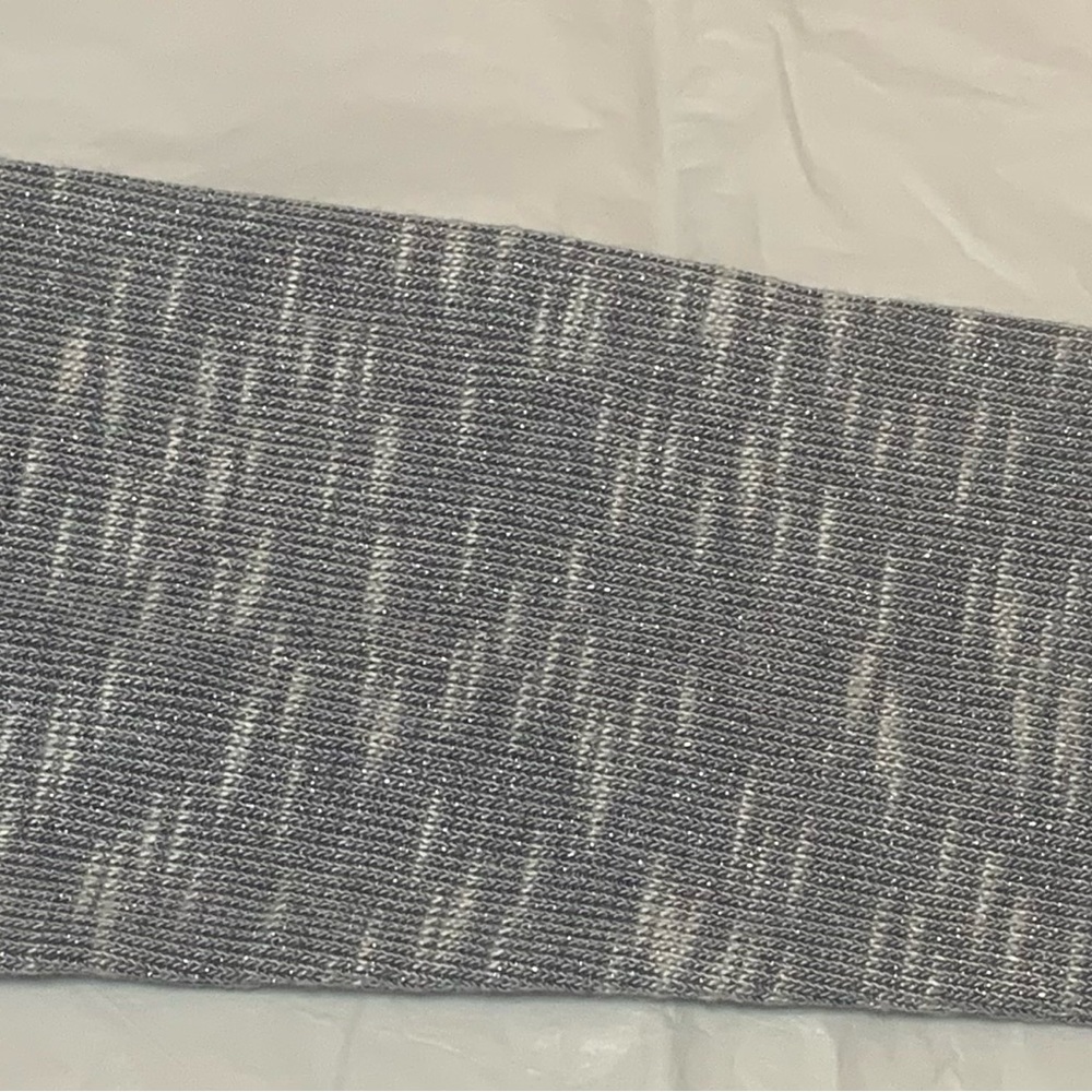 Retrology (Dress Barn) Shimmery Silver Turtleneck Sweater (size L) - Picture 6 of 8